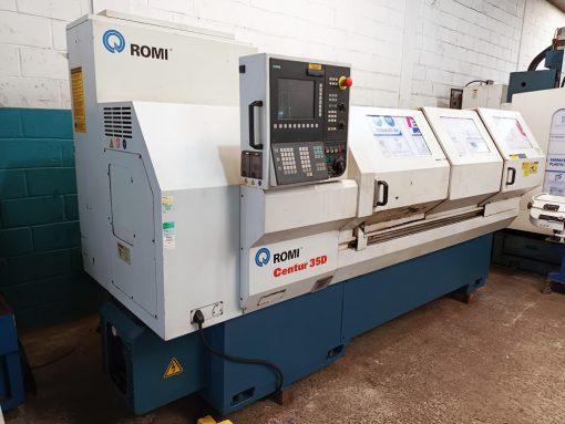 Torno CNC Romi Centur 35D x 1500mm Ano 2008 Siemens